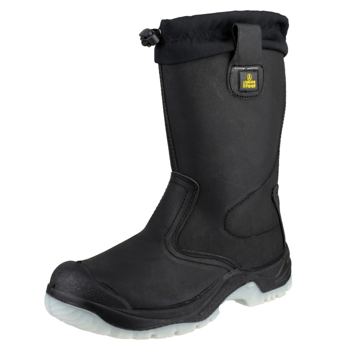 Amblers Safety Unisex FS209 Water Resistant Pull On Safety Rigger Boot Black