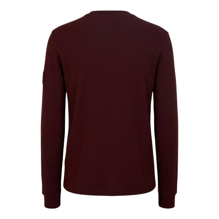 Calvin Klein Mens Waffle Long-Sleeved Top Mocha