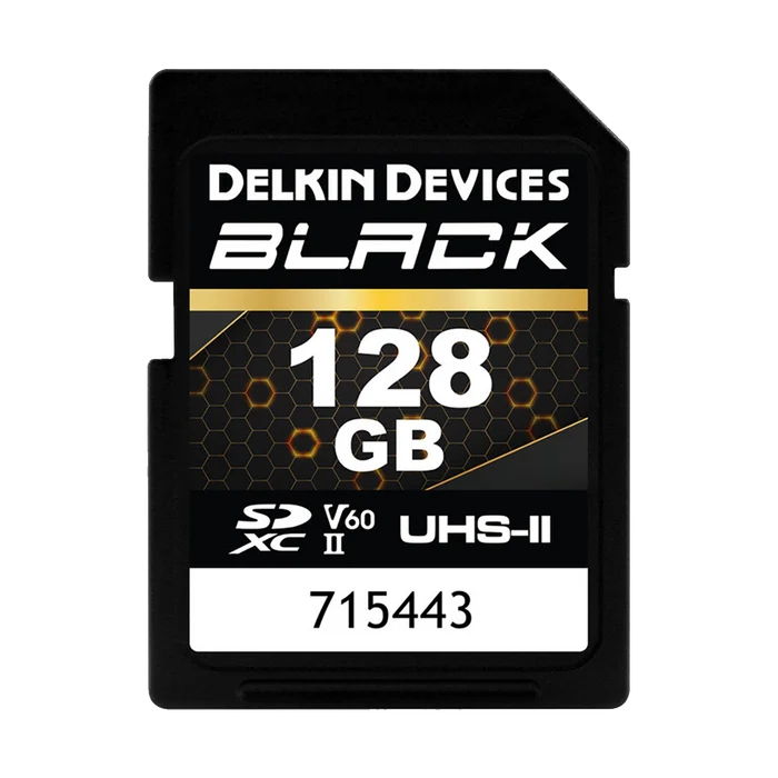 Delkin Devices 128GB BLACK UHS-II SDXC (290MB/s) Memory Card
