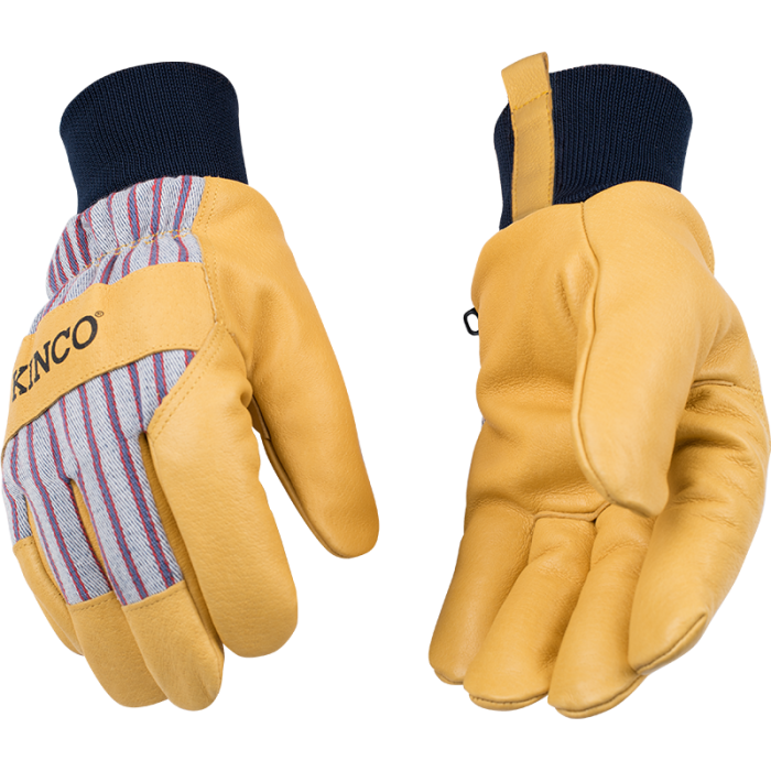 Kinco 1927KW™ Lined Premium Grain Pigskin Palm with Knit Wrist Gloves