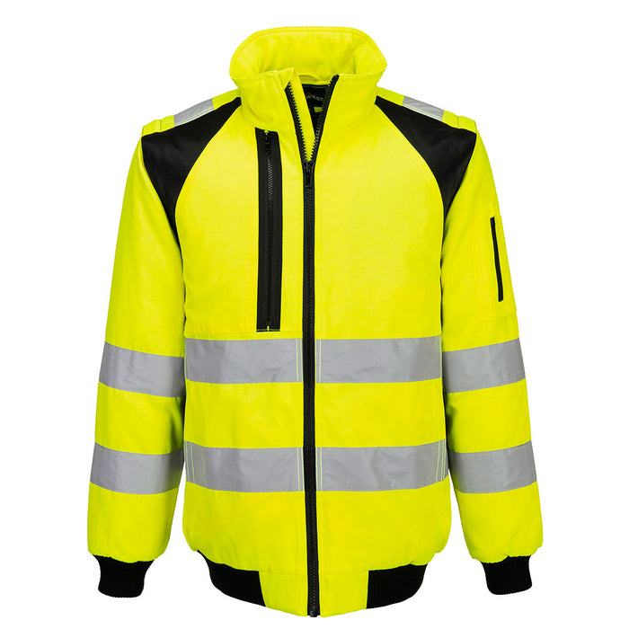 Portwest WX2 Hi-Vis 2-in-1 Pilot Jacket Yellow/Black