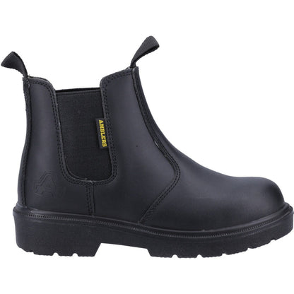 Amblers Safety Unisex FS116 Hardwearing Pull on Safety Dealer Boot Black