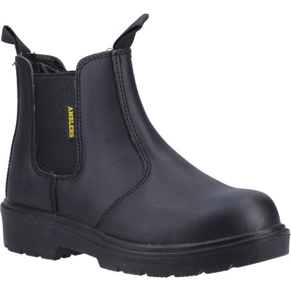 Amblers Safety Unisex FS116 Hardwearing Pull on Safety Dealer Boot Black