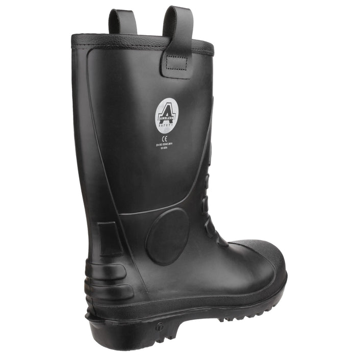 Amblers Safety Unisex FS90 Waterproof PVC Pull on Safety Rigger Boot Black