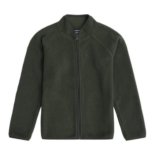 Animal Kids Borg Raglan Full Zip Fleece Jacket Dark Khaki