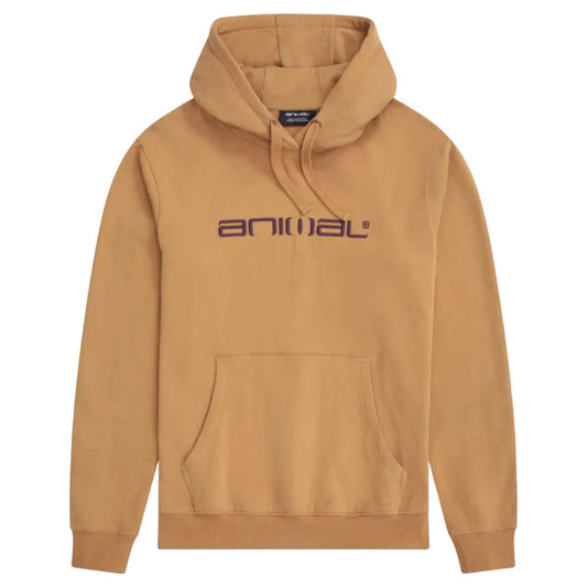 Animal Mens Driver Logo Organic Hoodie Pale Yellow