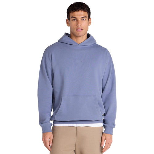 Animal Mens Icon Organic Drop Shoulder Hoodie Blue