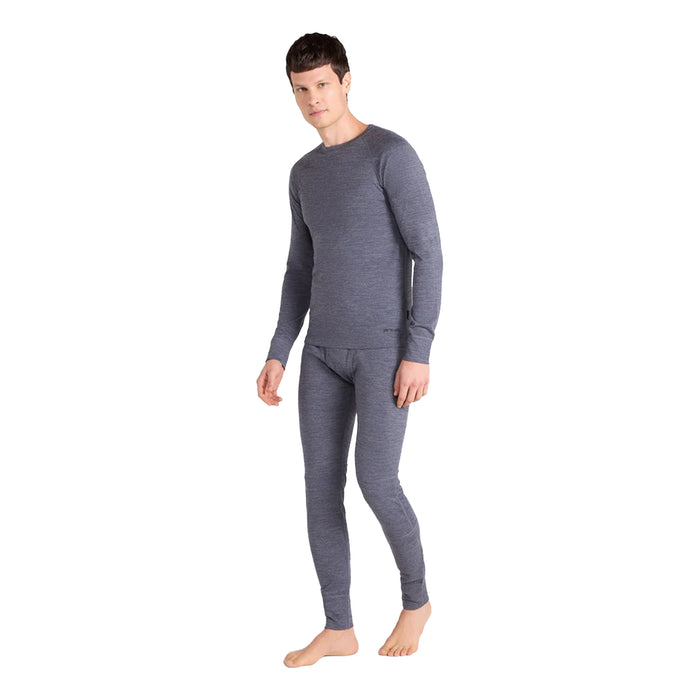 Animal Mens Merino Wool Base Layer Top Grey