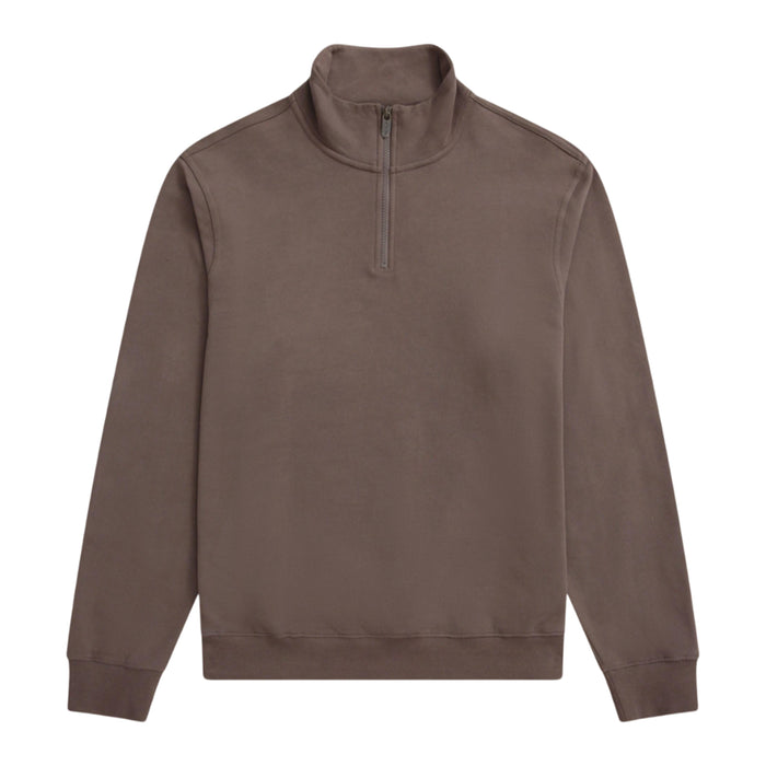 Animal Mens Sid Half Zip Sweatshirt Brown