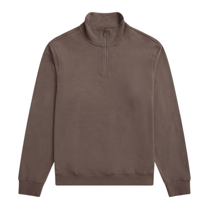 Animal Mens Sid Half Zip Sweatshirt Brown