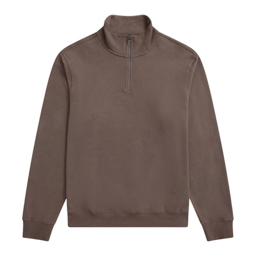 Animal Mens Sid Half Zip Sweatshirt Brown