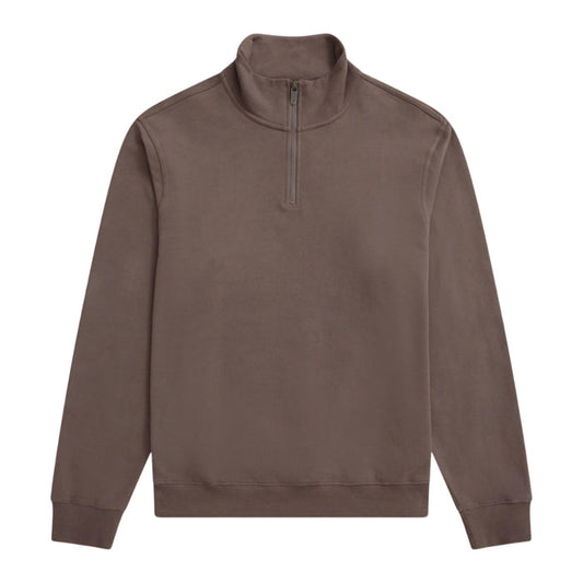 Animal Mens Sid Half Zip Sweatshirt Brown
