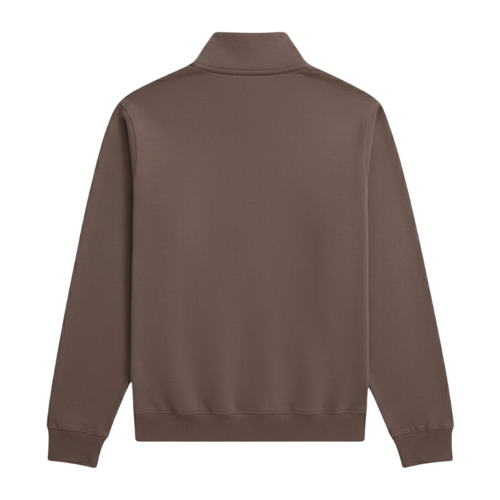 Animal Mens Sid Half Zip Sweatshirt Brown