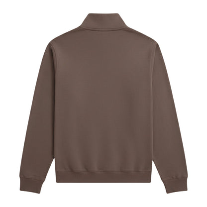 Animal Mens Sid Half Zip Sweatshirt Brown
