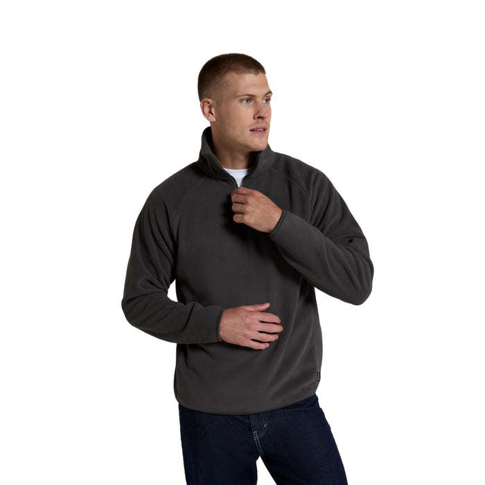 Animal Mens Stockholm Half Zip Fleece Top Dark Grey