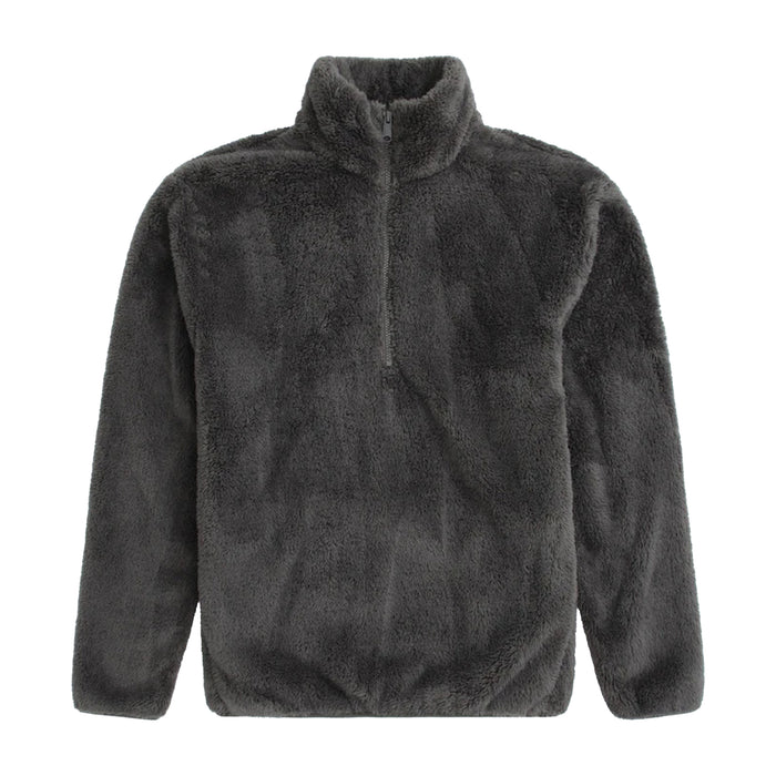 Animal Mens Teddy Fleece Half Zip Jacket Khaki