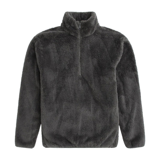 Animal Mens Teddy Fleece Half Zip Jacket Khaki
