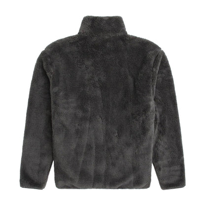 Animal Mens Teddy Fleece Half Zip Jacket Khaki
