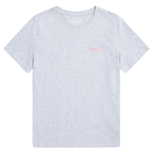 Animal Womens Marina Logo Organic T-Shirt Dark Grey