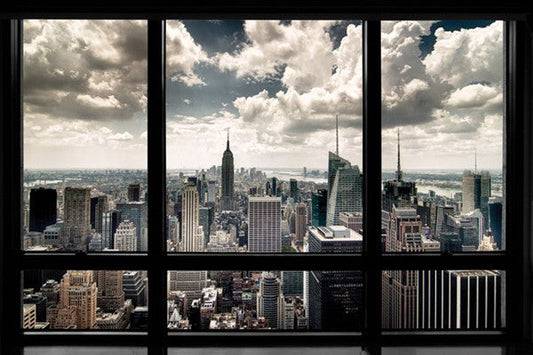 ARC32633  New York Through Window.