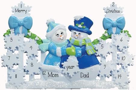 BLUE GATE TABLETOP DECOR' For a Family of 9 up to 14 persons, MY PERSONALIZED ORNAMENT