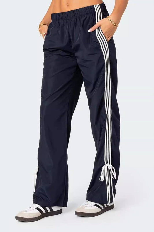 Bow Tie Detail Track Pants Sweatpants - [variant_option1]
