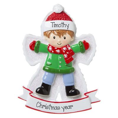 Boy SNOW ANGEL~Personalized Christmas Ornament - My Personalized Ornaments