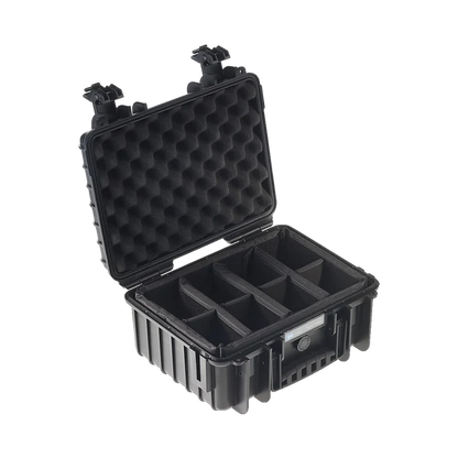 B&W International Type 3000 Outdoor Hard Case with Dividers (Black)