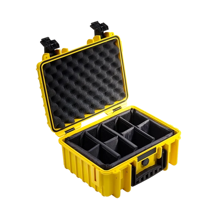 B&W International Type 3000 Outdoor Hard Case with Padded Dividers (Yellow)