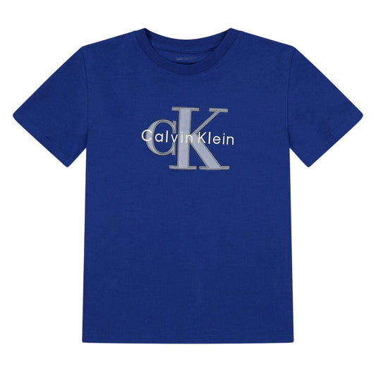 Calvin Klein Kids Logo Cotton T-Shirt Admiral Blue