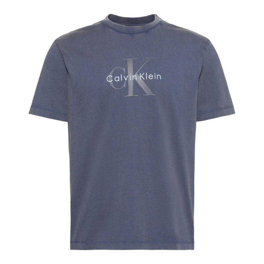 Calvin Klein Mens Acid Wash Crew Neck T-Shirt Blue