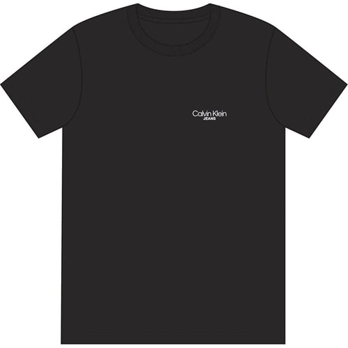 Calvin Klein Mens Back Print Logo Regular T-Shirt Black
