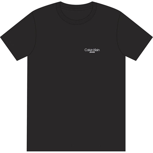 Calvin Klein Mens Back Print Logo Regular T-Shirt Black