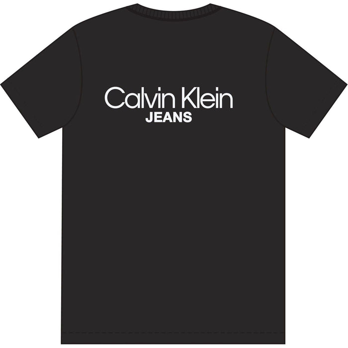 Calvin Klein Mens Back Print Logo Regular T-Shirt Black