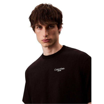 Calvin Klein Mens Back Print Logo Regular T-Shirt Black