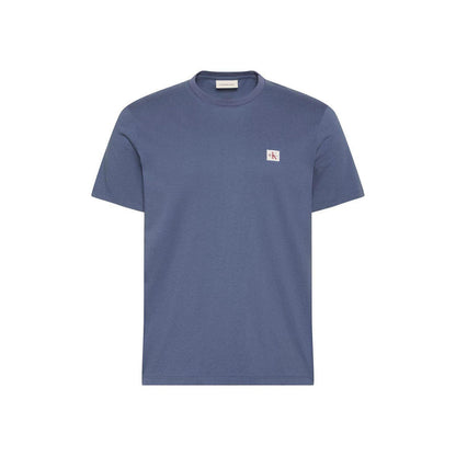 Calvin Klein Mens Box Logo Cotton Crew Neck Regular T-Shirt Nomad