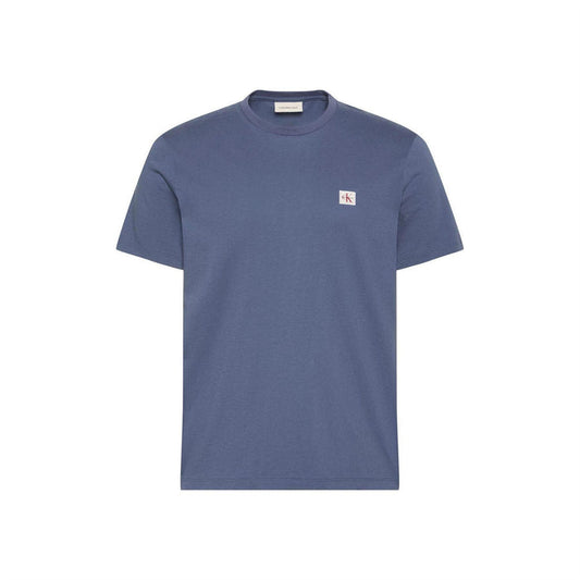 Calvin Klein Mens Box Logo Cotton Crew Neck Regular T-Shirt Nomad