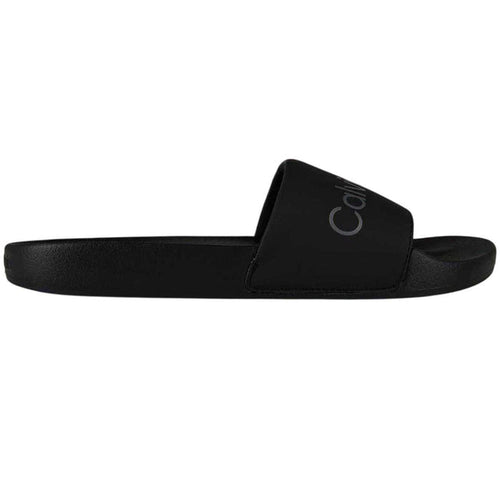 Calvin Klein Mens Flat Sliders Black/Grey