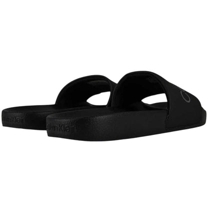 Calvin Klein Mens Flat Sliders Black/Grey