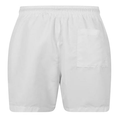 Calvin Klein Mens Logo Polyester Swim Shorts Off White