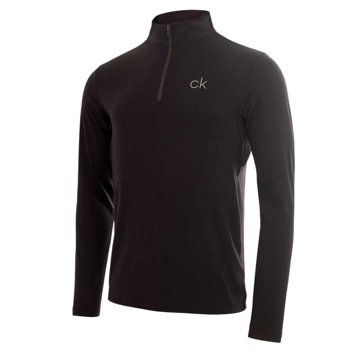 Calvin Klein Mens Newport Quarter Zip Top Black