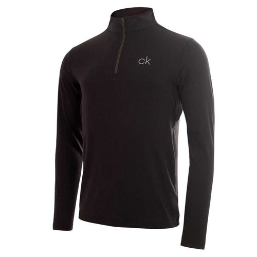 Calvin Klein Mens Newport Quarter Zip Top Black