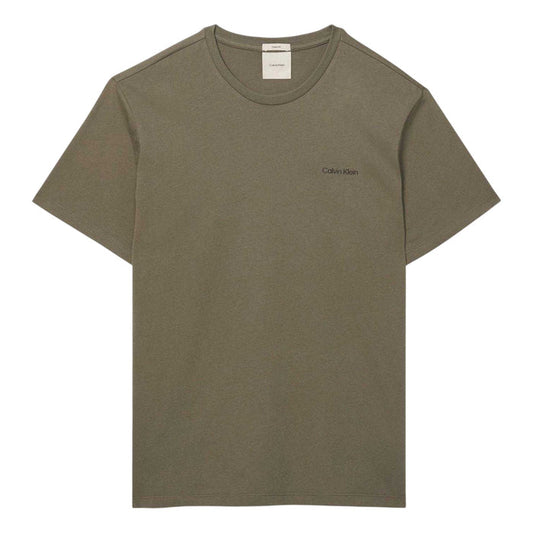 Calvin Klein Mens Small Logo T-Shirt Dusty Olive