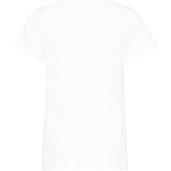 Calvin Klein Womens Embroidered Stretch V Neck T-Shirt Bright White