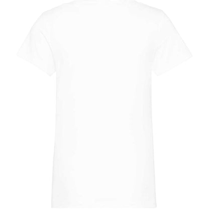Calvin Klein Womens Embroidered Stretch V Neck T-Shirt Bright White