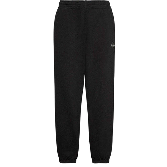 Calvin Klein Womens Fleece Patterned Joggers Black