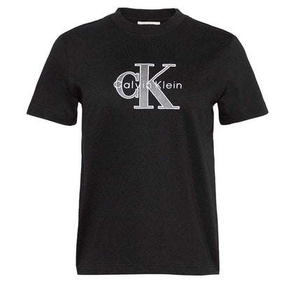 Calvin Klein Womens Hero Mono Cotton T-Shirt Black