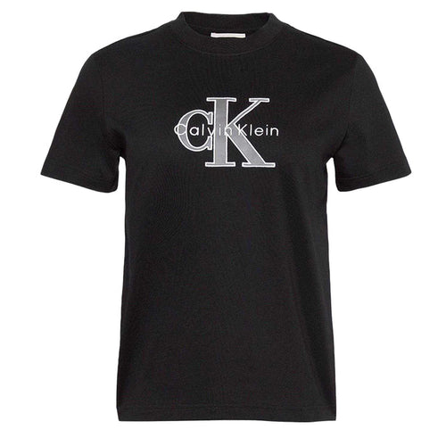Calvin Klein Womens Hero Mono Cotton T-Shirt Black