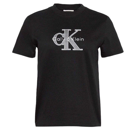 Calvin Klein Womens Hero Mono Cotton T-Shirt Black