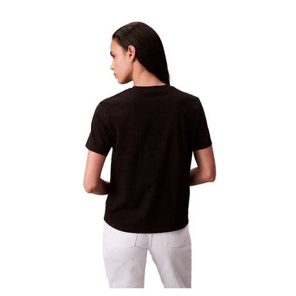 Calvin Klein Womens Hero Mono Cotton T-Shirt Black